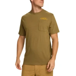 T-Shirts-Howler Brothers Squatch Rider Pocket T-Shirt for Men Ivy Green