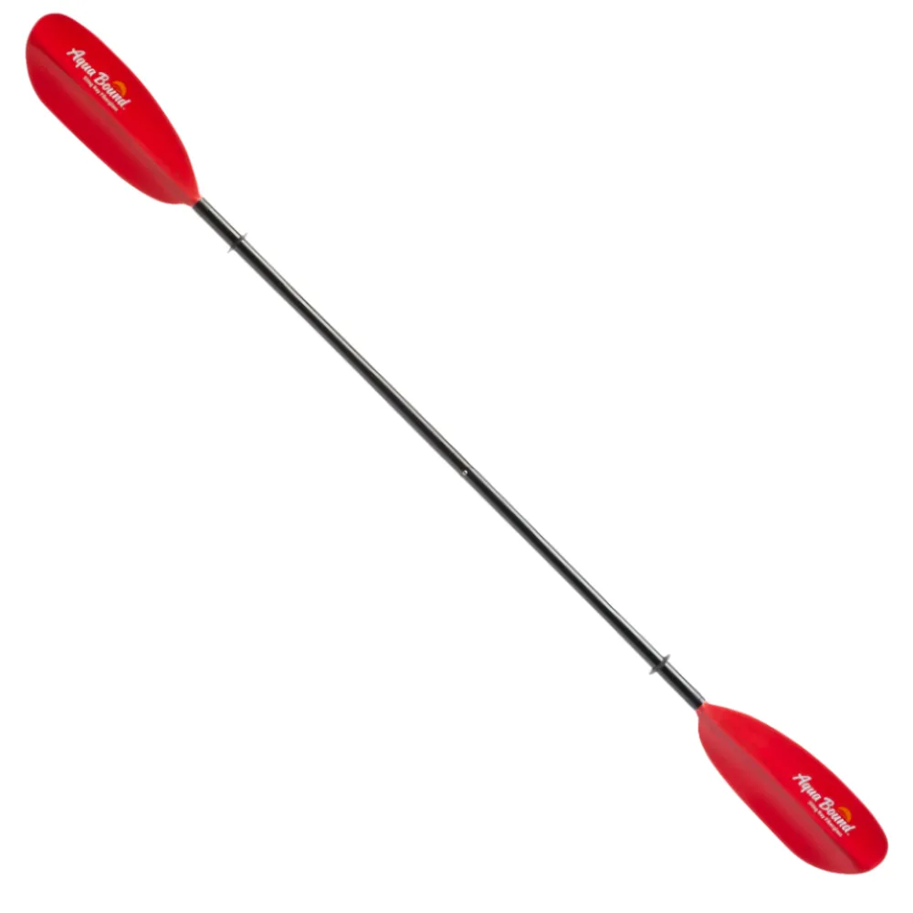 Sup & Kayak-Aqua-Bound Tech Sting Ray Fiberglass 2-Piece Snap-Button Kayak Paddle Sunset Red