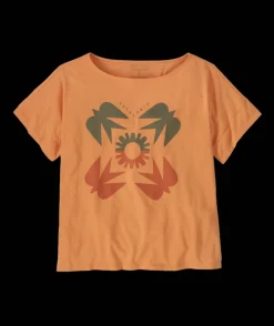 Shirts-Patagonia Sunfirst Relaxed Drop Sleeve Organic T-Shirt for Women (SALE)