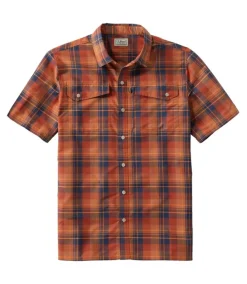 Shirts-L.L.Bean SunSmart Cool Weave Short-Sleeve Shirt for Men