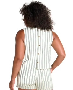 Tank Tops|Shirts-Toadu0026Co Taj Hemp Button Back Tank Top for Women
