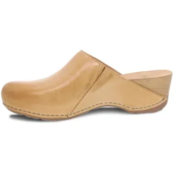 Shoes-Dansko Talulah Mules for Women (FINAL SALE) Tan Milled Burnished