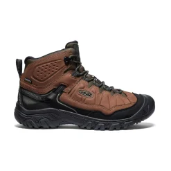 Boots-Keen Targhee IV Mid Waterproof Hiking Boot for Men Bison/Black
