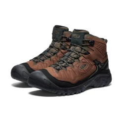 Boots-Keen Targhee IV Mid Waterproof Hiking Boot for Men Bison/Black