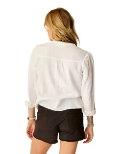 Shirts-Carve Designs Tatum Double Gauze Shirt for Women Cloud