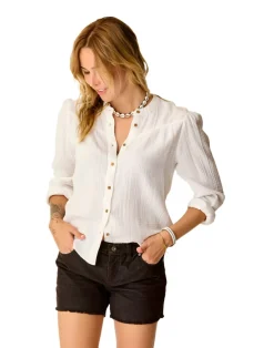 Shirts-Carve Designs Tatum Double Gauze Shirt for Women Cloud