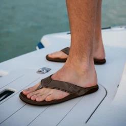 Sandals-Olukai Tuahine Sandal for Men Dark Wood