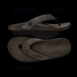 Sandals-Olukai Tuahine Sandal for Men Dark Wood