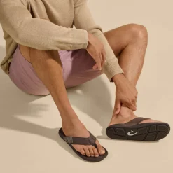 Sandals-Olukai Tuahine Sandal for Men Dark Wood