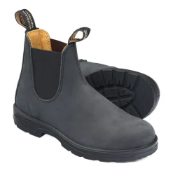 Boots|Boots-Blundstone Unisex 587 Chelsea Boots Rustic Black