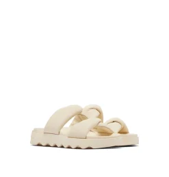 Sandals-Sorel Viibe Twist Slide Sandal for Women (SALE) Honey White/Gum