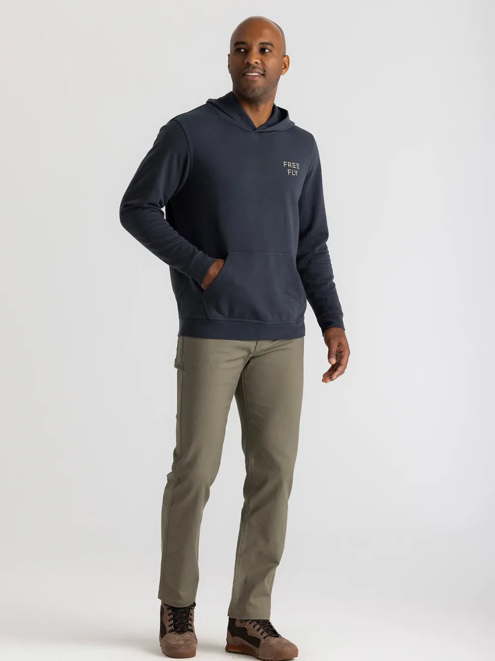 Sweaters & Hoodies-Free Fly Apparel Vintage Camo Redfish Fleece Hoodie for Men Black Sand