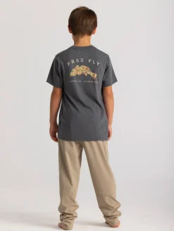 Tops-Free Fly Apparel Vintage Camo Redfish Tee for Youth