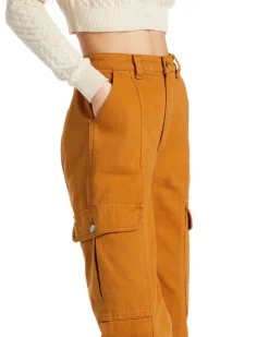 Pants-Billabong Wall To Wall Denim Cargo Pant for Women (FINAL SALE) Cider