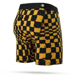 Baselayers & Underwear-Stance Warp Check Cotton Boxer Brief for Men Gold
