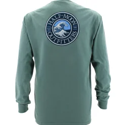 T-Shirts|T-Shirts-Half-Moon Outfitters Wave Logo Long Sleeve T-Shirt