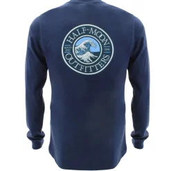 T-Shirts|T-Shirts-Half-Moon Outfitters Wave Logo Long Sleeve T-Shirt (FINAL SALE)