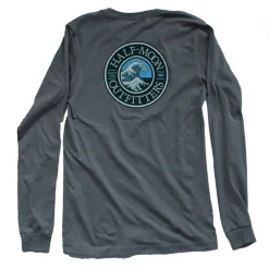 T-Shirts|T-Shirts-Half-Moon Outfitters Wave Logo Long Sleeve T-Shirt (FINAL SALE)