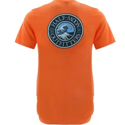 T-Shirts|T-Shirts-Half-Moon Outfitters Wave Logo Short Sleeve T-Shirt (FINAL SALE) Orange