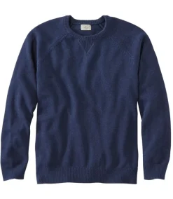 Sweaters & Hoodies-L.L.Bean Wicked Soft Cotton/Cashmere Crewneck Sweater for Men