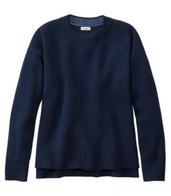 Sweaters & Hoodies-L.L.Bean Wicked Soft Cotton/Cashmere Crewneck Sweater for Women