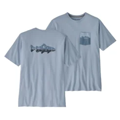 T-Shirts-Patagonia Wild Waterline Pocket Responsibili-Tee for Men (SALE)