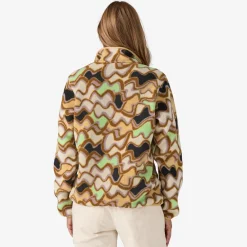 Fleece-Patagonia Women's Lightweight Synchilla Snap-T Fleece Pullover (SALE) Small Currents: Natural