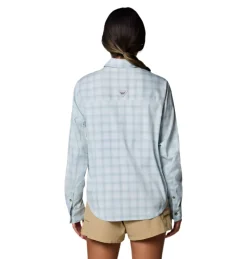 Shirts-Columbia Women's PFG Wild Cast Performance Yarn Dye Long Sleeve Shirt