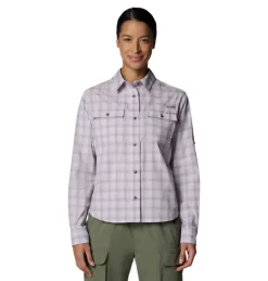 Shirts-Columbia Women's PFG Wild Cast Performance Yarn Dye Long Sleeve Shirt