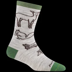 Socks-Darn Tough Woodland Creatures Crew Lightweight Lifestyle Sock for Women (FINAL SALE) Ash