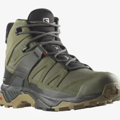 Boots-Salomon X Ultra-4 Mid Gore-Tex Shoes for Men Deep Lichen Green/Peat/Kelp